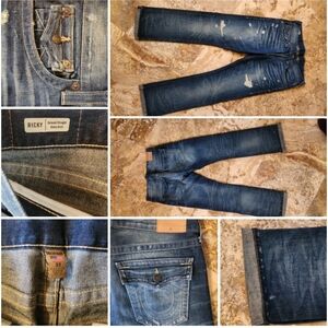 True Religion Blue Distressed Men 32 Jeans